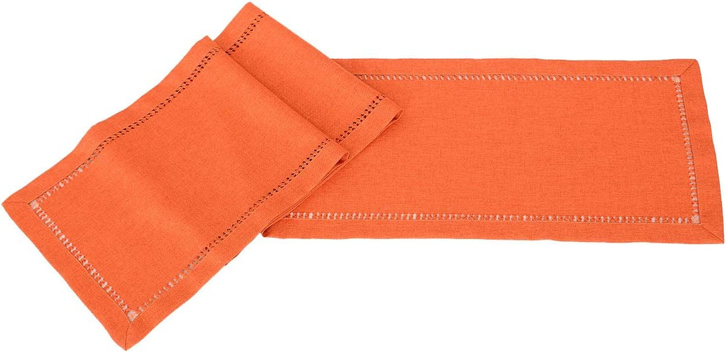 Thanksgiving Holidays Orange Table Runner or Dresser Scarf, Fall Autumn Decorations(14 X 54 Inch)